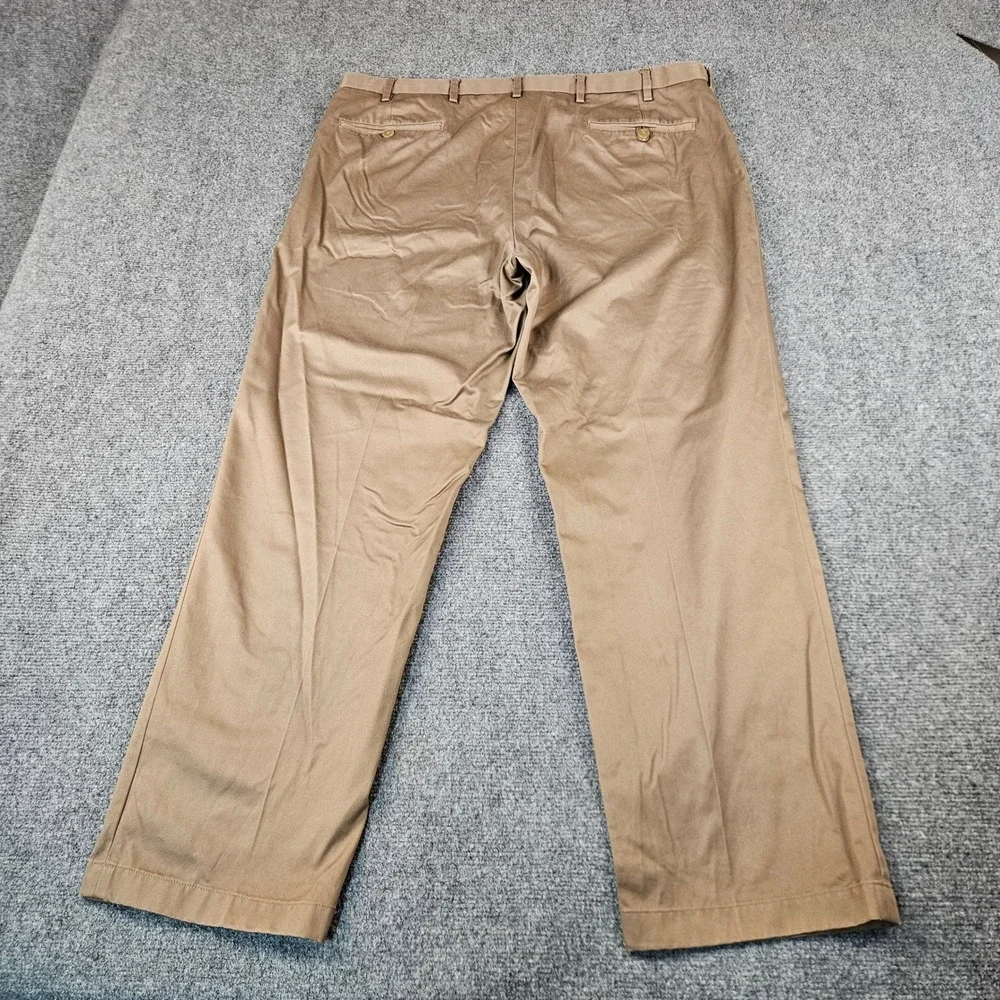 Jos A Bank Traveler Chino Pants Mens 40x30 Tan Khaki Tailored Fit Cotton Twill
